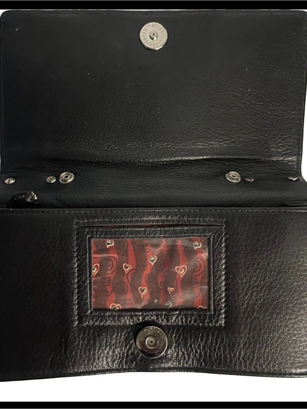 Brighton CELTIC Black Moc Croc Leather Petite Handbag Purse Organizer Wallet 8x4